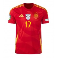 Španielsko Nico Williams #17 Domáci futbalový dres ME 2024 Krátky Rukáv